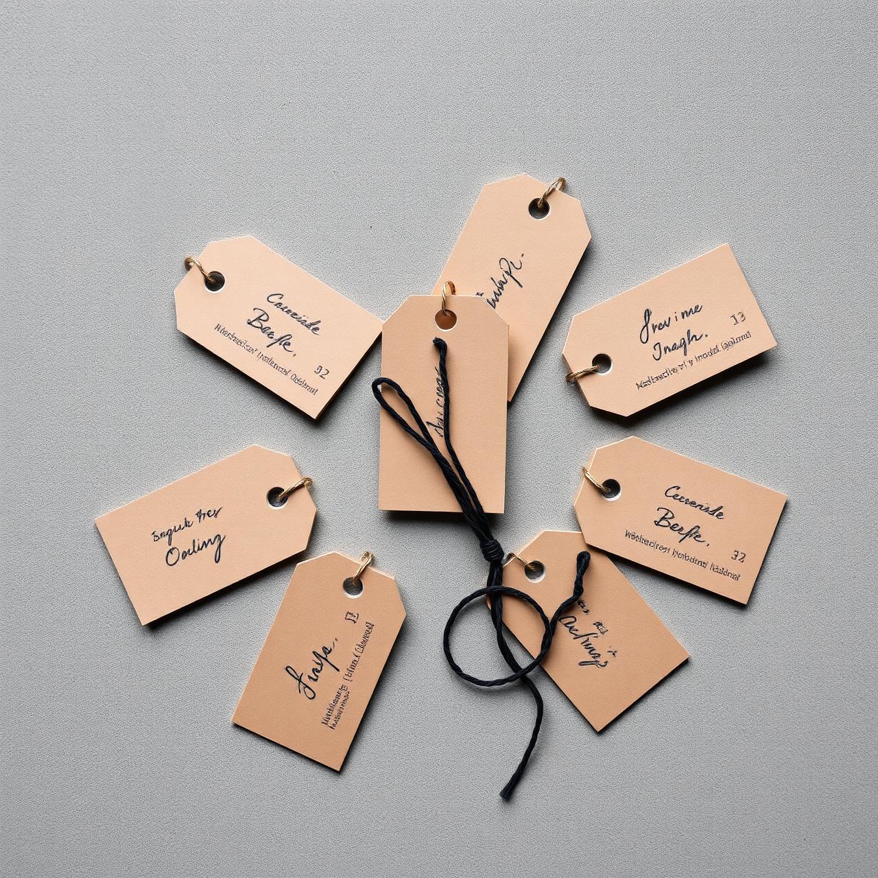 Minimal Black Hangtag