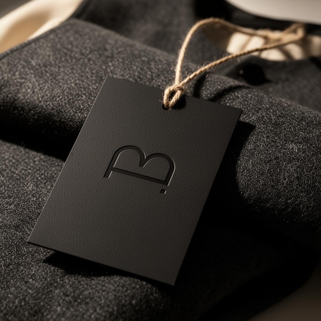 Minimal Black Hangtag
